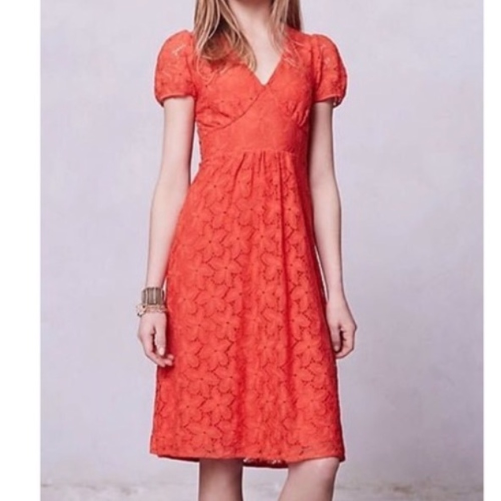 🧡ANTHROPOLOGIE🧡LEIFNOTES DOGFLORA MIDI DRESS🧡